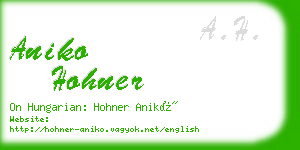 aniko hohner business card